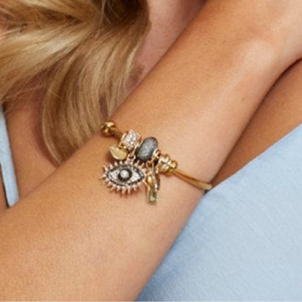 Stainless Steel Gold Evil Eye Bracelet
